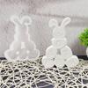 2025 Easter Egg Pile Bunny Mould Easter Rabbit Ornament Mold DIY Crystal Gypsum Plaster Epoxy Resin Mold Home Decoration