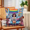 Lesbian LGBT Rainbow Pride Pillow Case Plush Pillow Cases Home Decoration Pillow Cover for Sofa Bed Chair Living Room