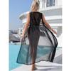 Women's Cardigan Tie Long Beach Coverup Chiffon Sunbrella Cardigan