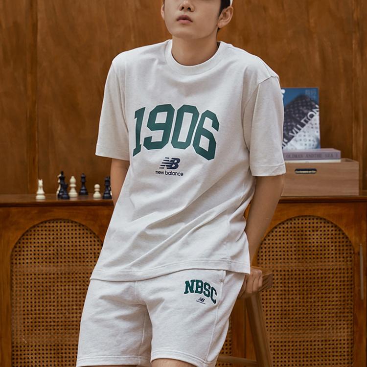 New Balance 1906 Graphic Tee Asia Sizing 'White Green' Men's 5ED25793-OA