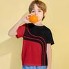 Summer New Children's Short-Sleeved T-Shirt 3D Printed Double Color Matching Pattern Boys Casual Breathable Sports Tops 4-14Year