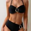Removable Strap Tie High Waist Sexy Two Piece Bikini Set Elegant Versatile