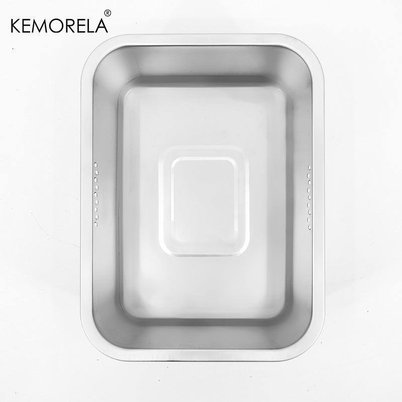 Portable Vegetable Bowl 10L Large 35.5 x 26.5 x 15cm Stainless Steel Dishpan, Multipurpose Kitchen Sink Bowl Tub Washing Basin