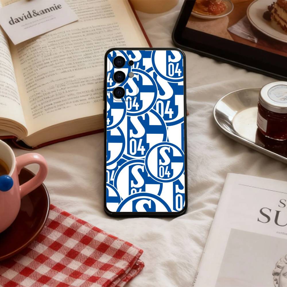 Классический чехол для телефона S-Schalke-es 04 с узором P для Samsung S 25,24,23,22,30,21,10,9,Ultra,Plus,Lite,FE,4,5 G Мягкий черный чехол