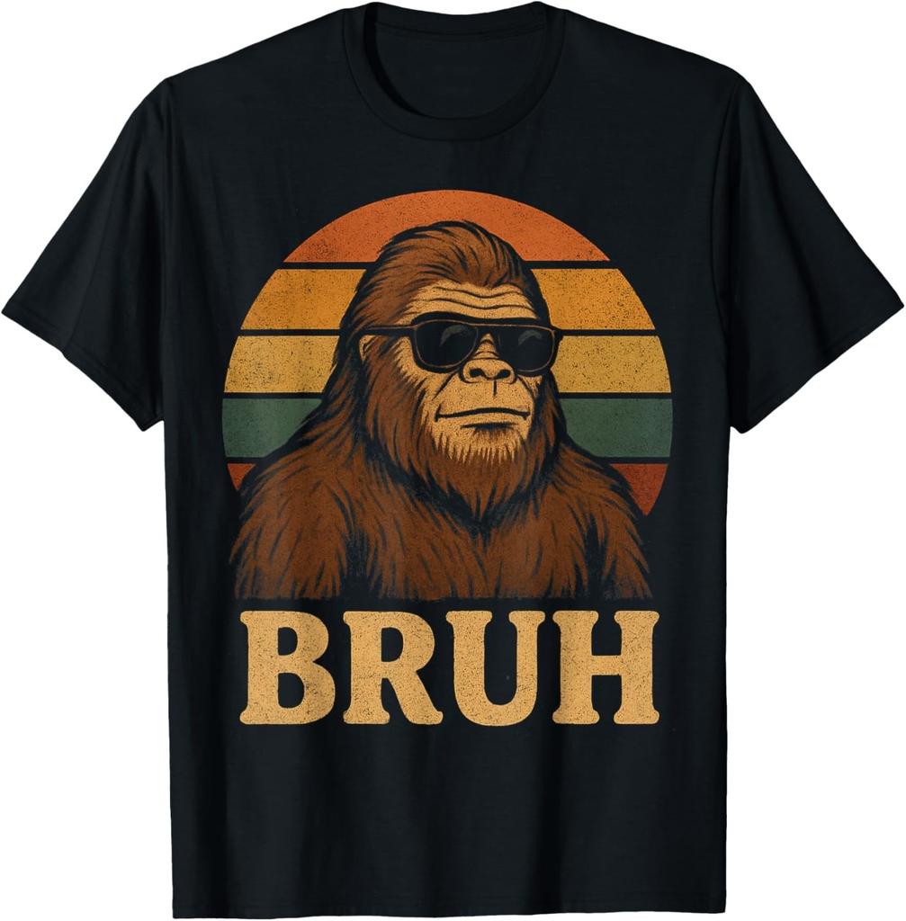 Bruh Bigfoot Meme Graphic Tee Boys Men Funny Sasquatch T-Shirt unisex T-Shirt