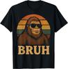 Bruh Bigfoot Meme Graphic Tee Boys Men Funny Sasquatch T-Shirt Unisex T-Shirt