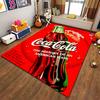 Red Coca-Cola Bottle Carpet with Logo and Text, Retro Style Design Suitable for use as an anti-slip for living room bedroom sofas