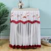 1PC Washing Machine Cover Dustproof Polyester Protective Fabric Cover Handmade Embroidered Floral Patterns Gauze 8 Styles