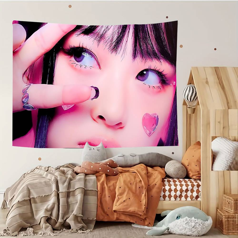 Hanni LE SSERAFIM Tapestry Customizable Tapestries Of Various Styleswall Hangings Celebrity Photo Printingwall Hangings