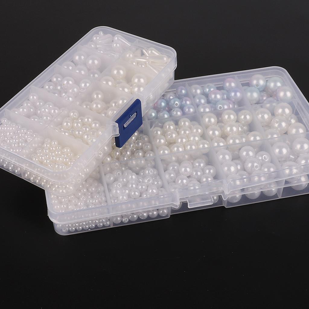 ABS Imitation Pearl Diy Handmade Earring Material Bag Homemade Bracelet Beaded Hairpin Accessories Loose Bead Box