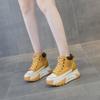 Autumn Women's Casual Platform Sneakers Stars Canvas Trainers Running Sport Shoes Tennis Shoes Thick-Sole Walking Sneakers 34