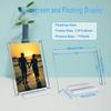 Acrylic Picture Frame 7x5 Inch Picture Floating Display Clear Magnetic Acrylic Frame Double Sided Photo Frame for Desktop Stand (Clear (1 Pack, 5X7)