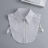 Striped Shirt Detachable Collars for Women White Lapel Blouse Tops Ladies Lapel Necklace  False Collar Clothing Decorative