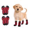 4pcs/set Cotton Waterproof Dog Non-slip Socks Adjustable Pet Socks Foot Cover  Outdoor