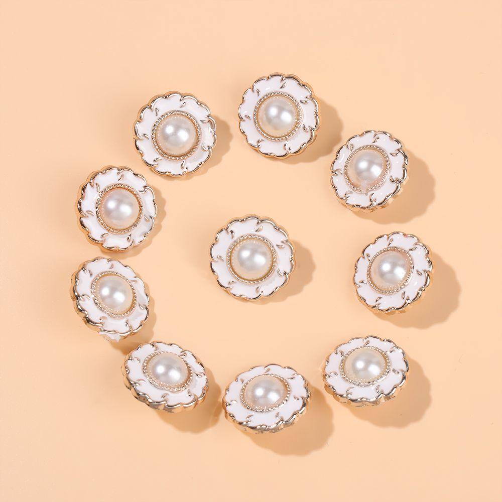 10 шт. Пластиковые швейные пуговицы DIY Декор Рукоделие Швейные аксессуары Жемчужные пуговицы Пуговицы для рубашки