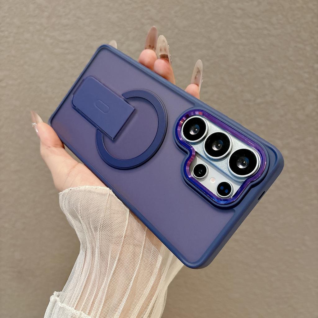 Samsung S26ultra звуковая подставка матовый магнитный чехол для мобильного телефона s25plus противоударный простой защитный чехол