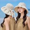 Летняя новая шляпа женская солнцезащитная шляпа с козырьком от солнца летняя уличная шляпа с защитой от ультрафиолета с бантом