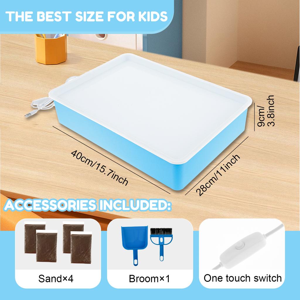 ABS детский набор для ручной поделки DIY «Песочная живопись» со встроенной светодиодной мягкой подсветкой, набор для творчества «Песочная живопись: Фантазия», ручная работа