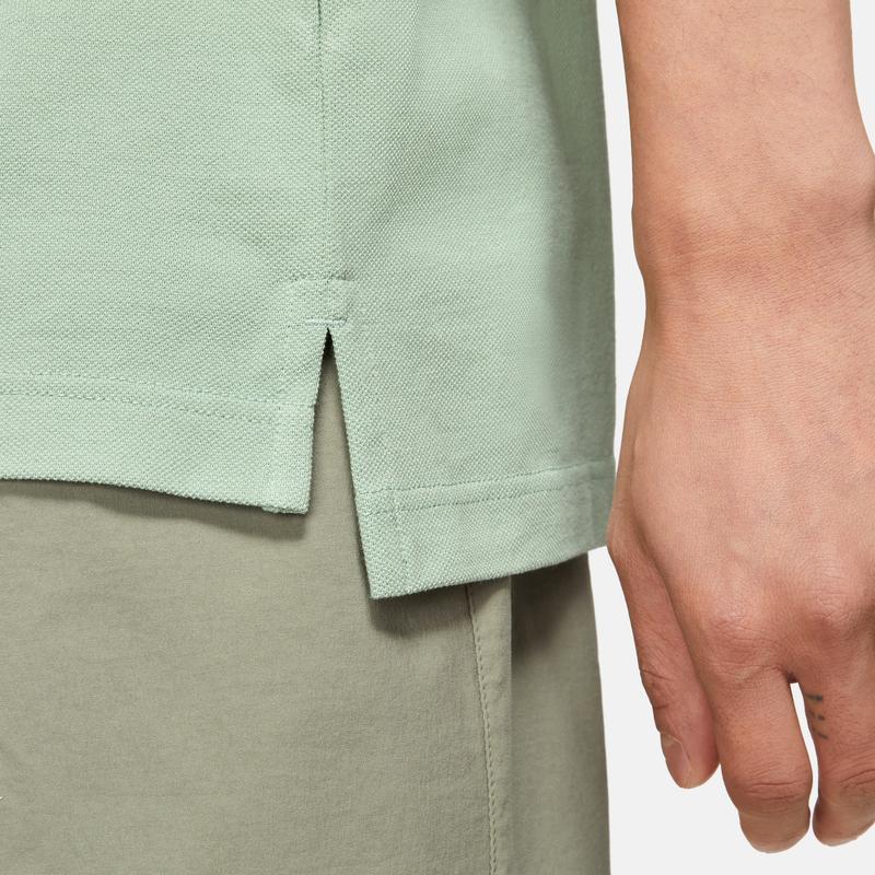 Nike Logo Embroidered Pullover Sports Short Sleeve Polo Shirt Men Polo Shirts Gray Green CJ4457-006