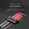 HANDUNYOU Durable Aluminum Frame Luggage with USB & Cup Holder