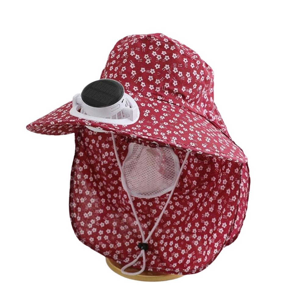 Breathable Solar Fan Cap USB Charging Cooling Fan Hat Sunscreen Cap Sun Cap Outdoor Activities