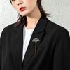 Creaitve Exquisite Design Fan Tassel Brooch For Female Wedding Party Pin Brooches Corsage Gift