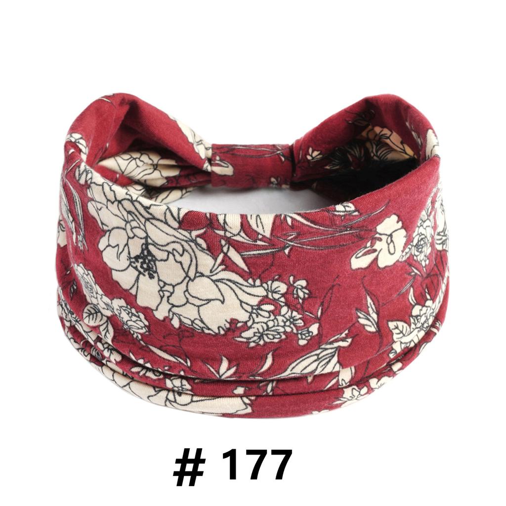 Бохо повязки на голову для женщин Хлопковые широкие повязки на голову Эластичная повязка для волос Нескользящая для тренировок Йоги Бега Тюрбан Головной убор Аксессуары для волос