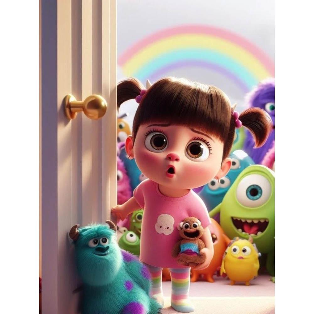 2026 New Disney Monsters Inc Diamond Embroidery Cartoon Round Diamond Painting New Mosaic Puzzle Rhinestones Home Wall Decor