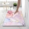 Marble Pattern Kitchen Mat Doormat Carpet Durable Absorbent Non-Slip Entrance Bedside Rug Washable Living Room