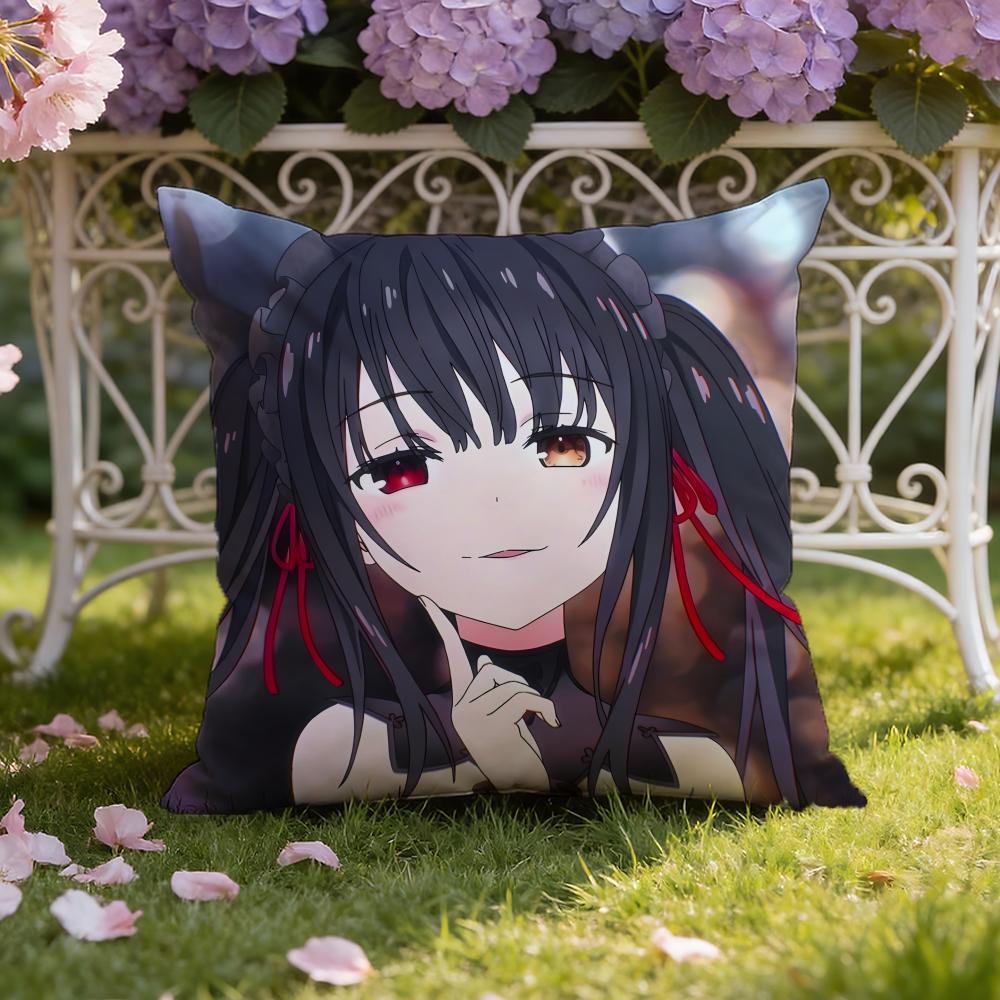 Аниме D-Date A Live Наволочка для подушки Домашняя и автомобильная Двухцелевая наволочка: Двусторонняя конструкция для максимального комфорта