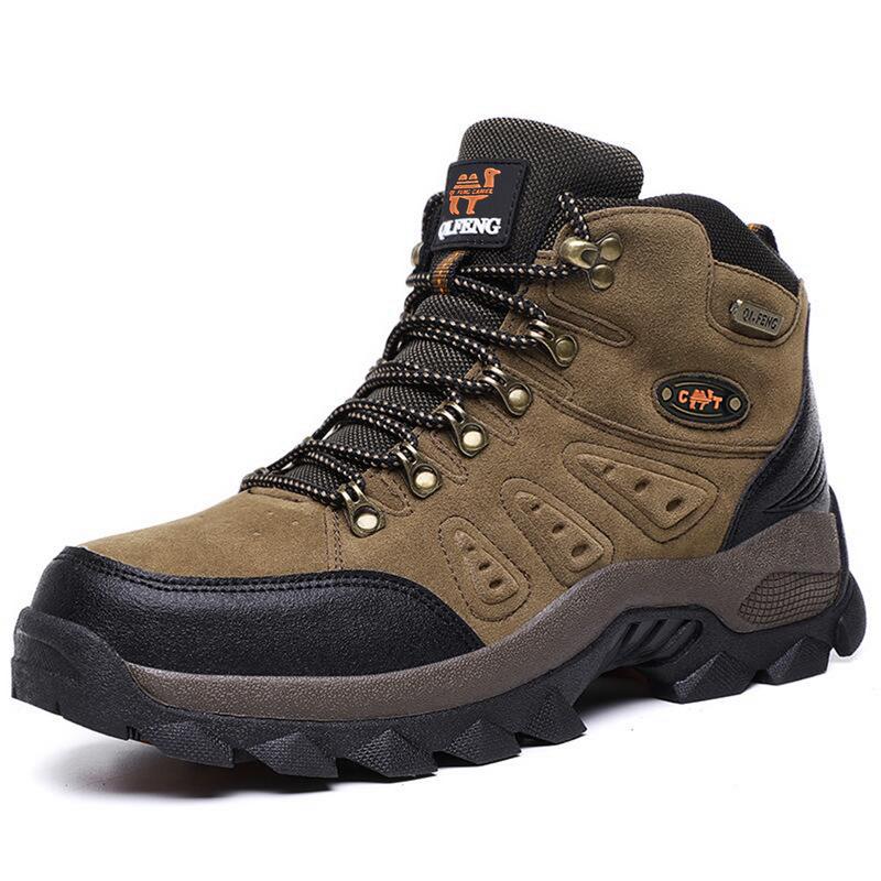 Unisex High-Top Outdoor Hiking Shoes - Spring & Autumn, Plus Size, Casual Mid-Top Climbing Footwear