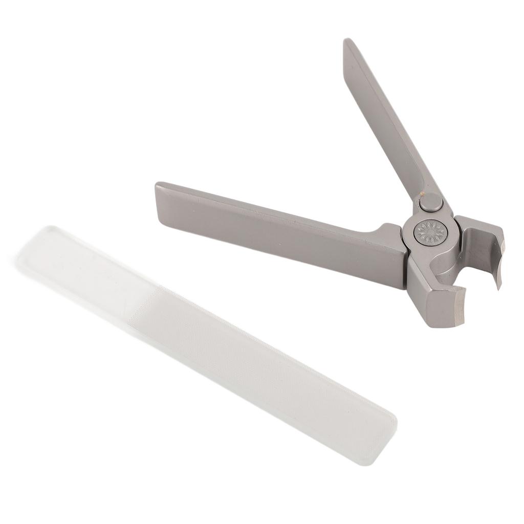 Кусачки для ногтей с большим отверстием, кусачки для ногтей из нержавеющей стали, портативные кусачки для ногтей с пилочкой для толстых ногтей