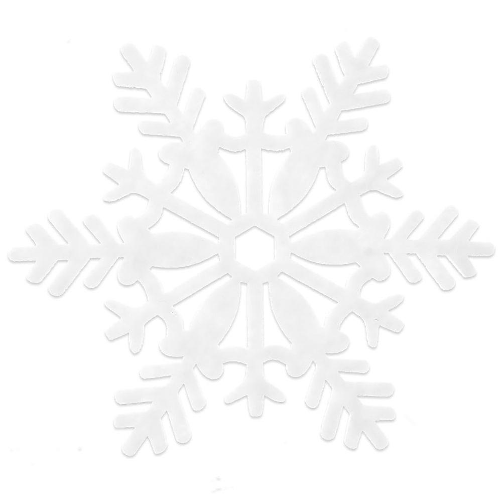 White Felt Snowflake Drink Coasters Orion 6-Piece Set 13.5x12cm