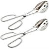 2-PACK Serving Tongs for Buffet Party Catering .Thickening Food Serving Tongs Salad / Cake / Bread Tongs Kitchen Tongs, Stainless Steel