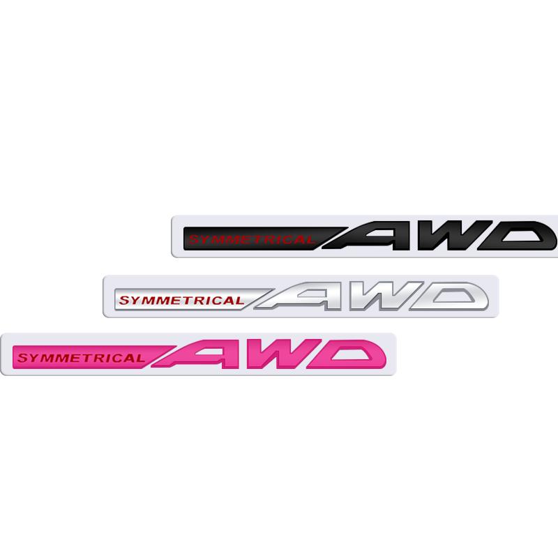 3D For Subaru SYMMETRICAL AWD BRZ LEGACY Forester Outback WRX XV Impreza Logo Emblem Metal Badge Decal Car Sticker Accessories syt5
