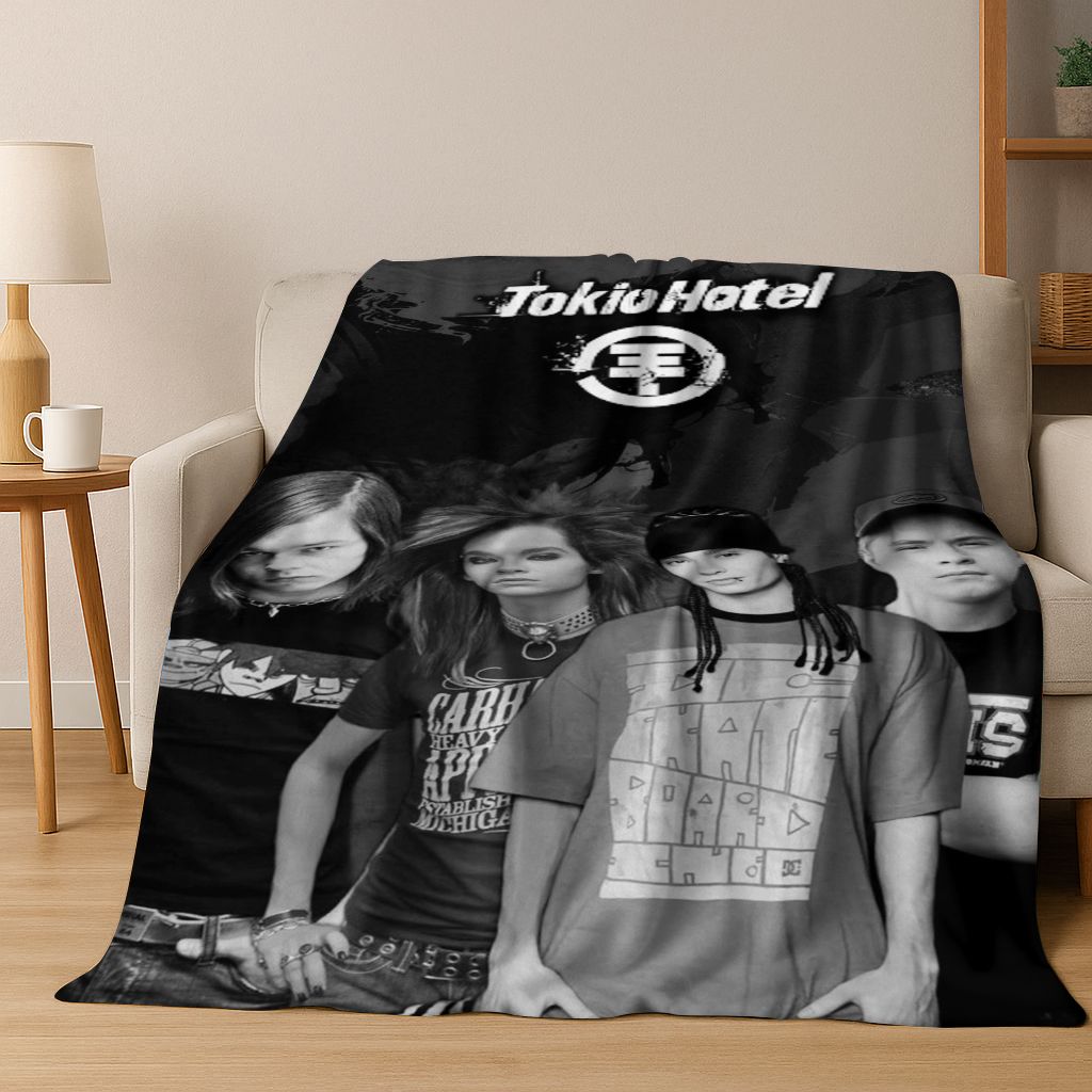Модное Арт Фланелевое Одеяло Tokio Hotel Билл Том Каулитц, Уютное Мягкое Пледное Одеяло для Дома Спальни Кровати Дивана, Подарок