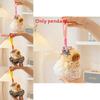 Cute Flower Headpiece Bow Capybara Plush Doll Pendant For Gift And Decor
