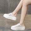 2025 Summer New Bag Head Half Slippers Women's Outer Wear Shoes Casual One-pedal Lazy Thick-soled White Shoes Sandals
