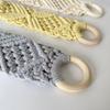 Складной ручной работы держатель для кухонных полотенец деревянное кольцо подвесной крючок для полотенец макраме вязание бохо стиль стойка для хранения полотенец ванная комната