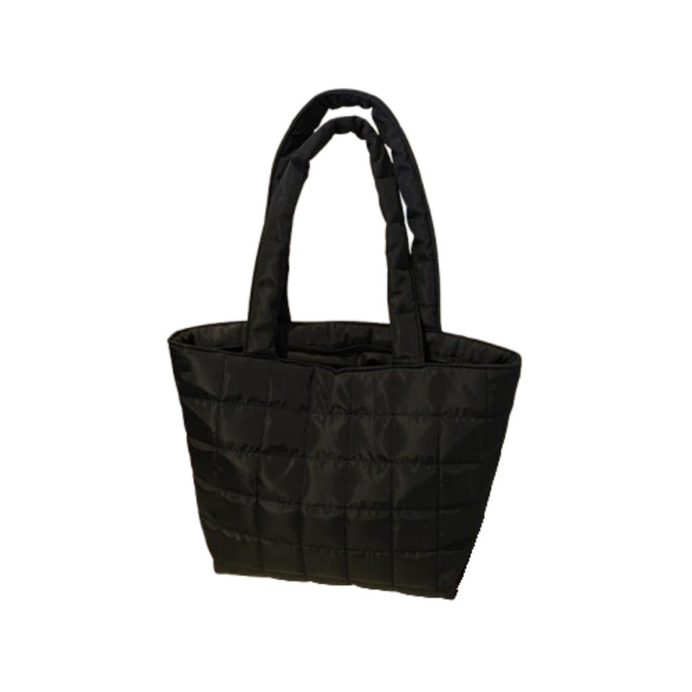 Пухлая женская сумка через плечо Однотонная стеганая сумка-шоппер Модные повседневные сумки-тоут для путешествий