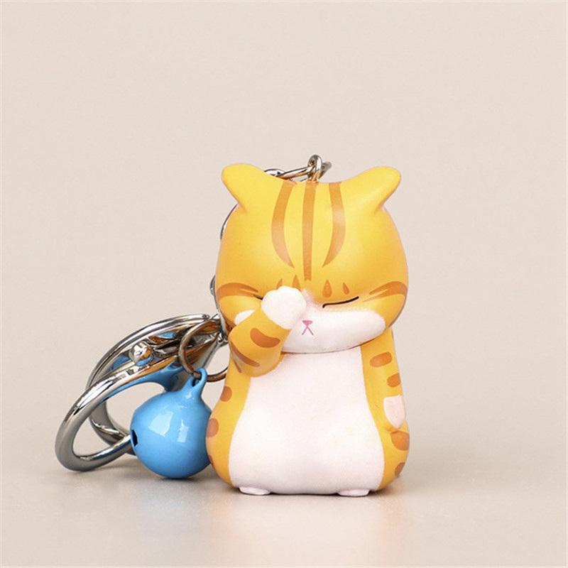 Cartoon Cat Keychains Jewelry Accessories Cute Small Pendant Gifts Kitten Keyring