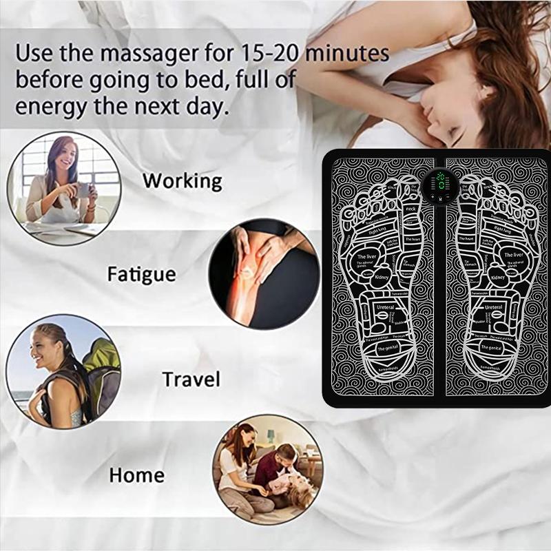 Массажер для ног массажер для ног EMS импульсный массажер для ног терапия USB зарядка интеллектуальный массажный коврик для ног