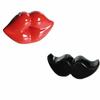 Salt and Pepper Shaker Mouth and Mustache Salt and Pepper