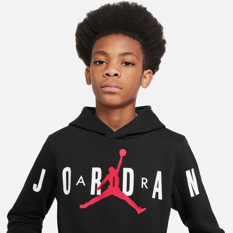 Jordan Спортивная толстовка с капюшоном с логотипом, детские толстовки, черная HA2577-023