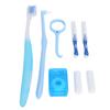Ортодонтический набор для ухода за полостью рта Щетка для чистки брекетов Межзубная щетка Ортодонтический воск Инструменты