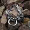 Мужские популярные браслеты из нержавеющей стали Viking Charm Cool Street Party Jewelry Gift