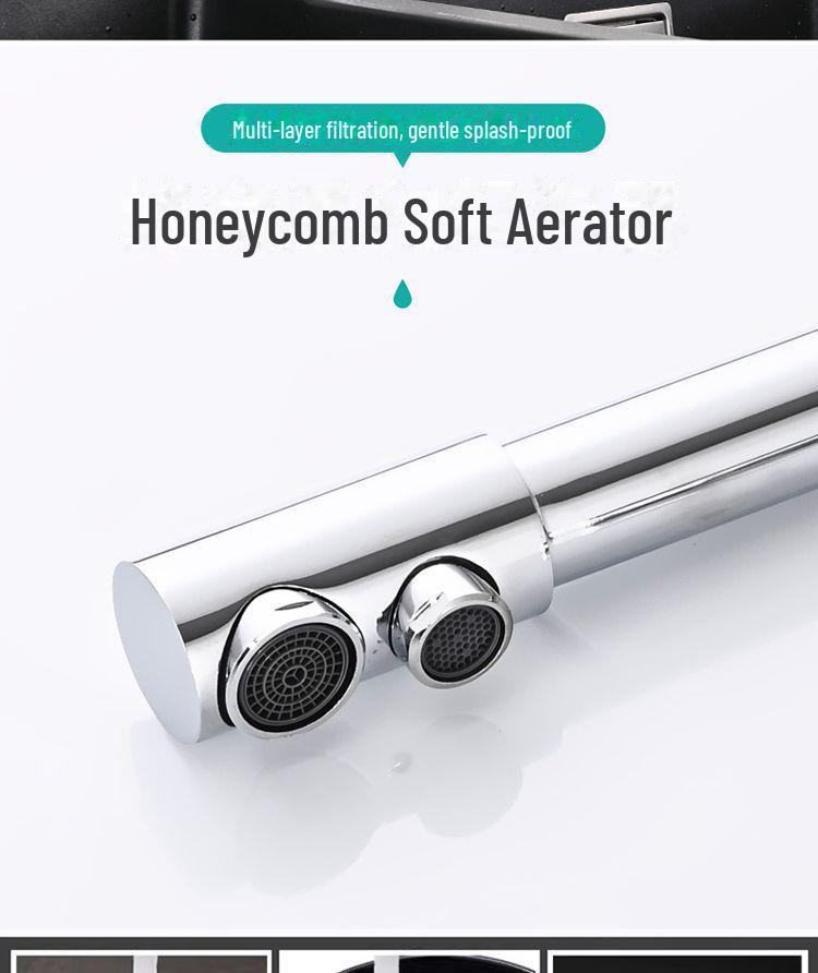 Rotatable Brass Kitchen Faucet: 3-in-1 Hot & Cold Water Purification with Splash-Proof Design