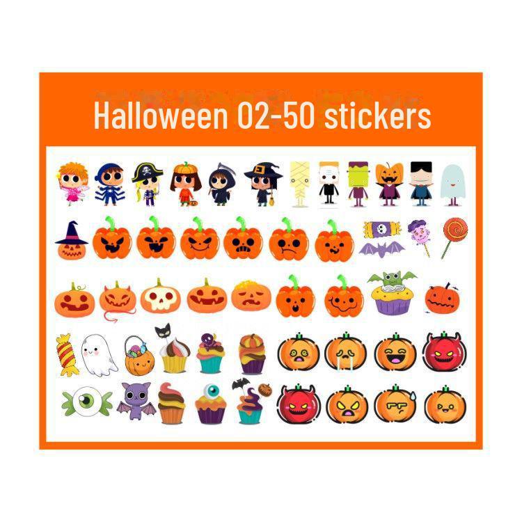 Детские наклейки-татуировки с героями мультфильмов на Хэллоуин — милые тыквы, привидения, черепа, водонепроницаемые и прочные