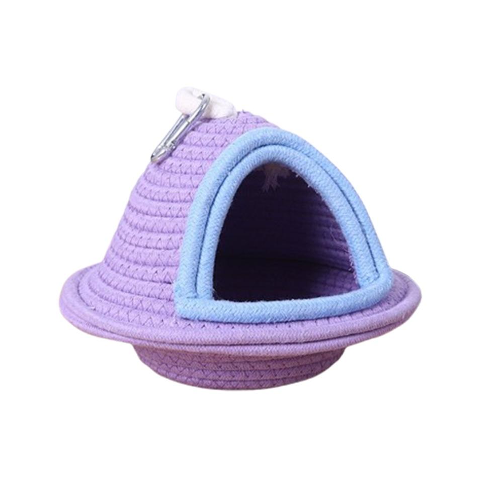 Windproof Bird Hanging Bed Thickened Bite Resistant Pet Habitat Pet Parrot Warm Sleep Bird Cage Nest Handmade Weave