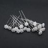 20pcs Fashion Luxury Pearl Plum Blossom Bridal Hairpin Vintage U-Shape Alloy Hairpin Fork Floral Headpiece Wedding Hair Jewelry